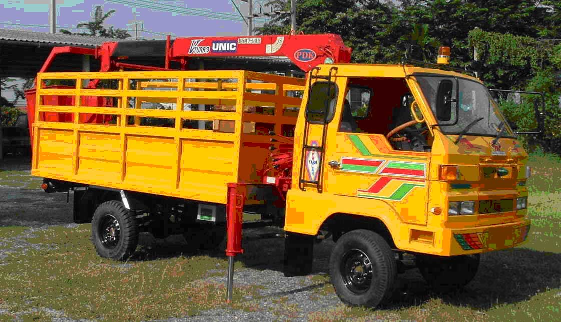 รถกระเช้า 4 ล้อ ติดชุดเครน รุ่น 834