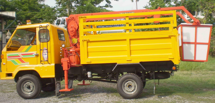 รถเกษตร 4 ล้อดั้มพ์ ติดชุดเครนกระเช้า รุ่น D 834 - Image 2